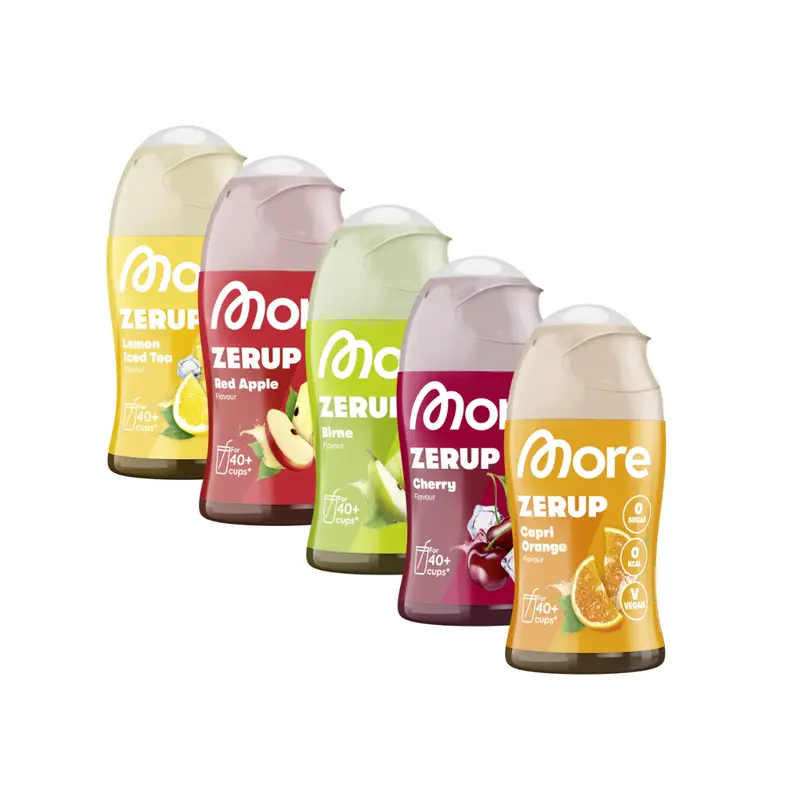 More Nutrition 5x Zerup Bundle - 5 à 65ml Getränkesirups ohne Zucker & Kalorien