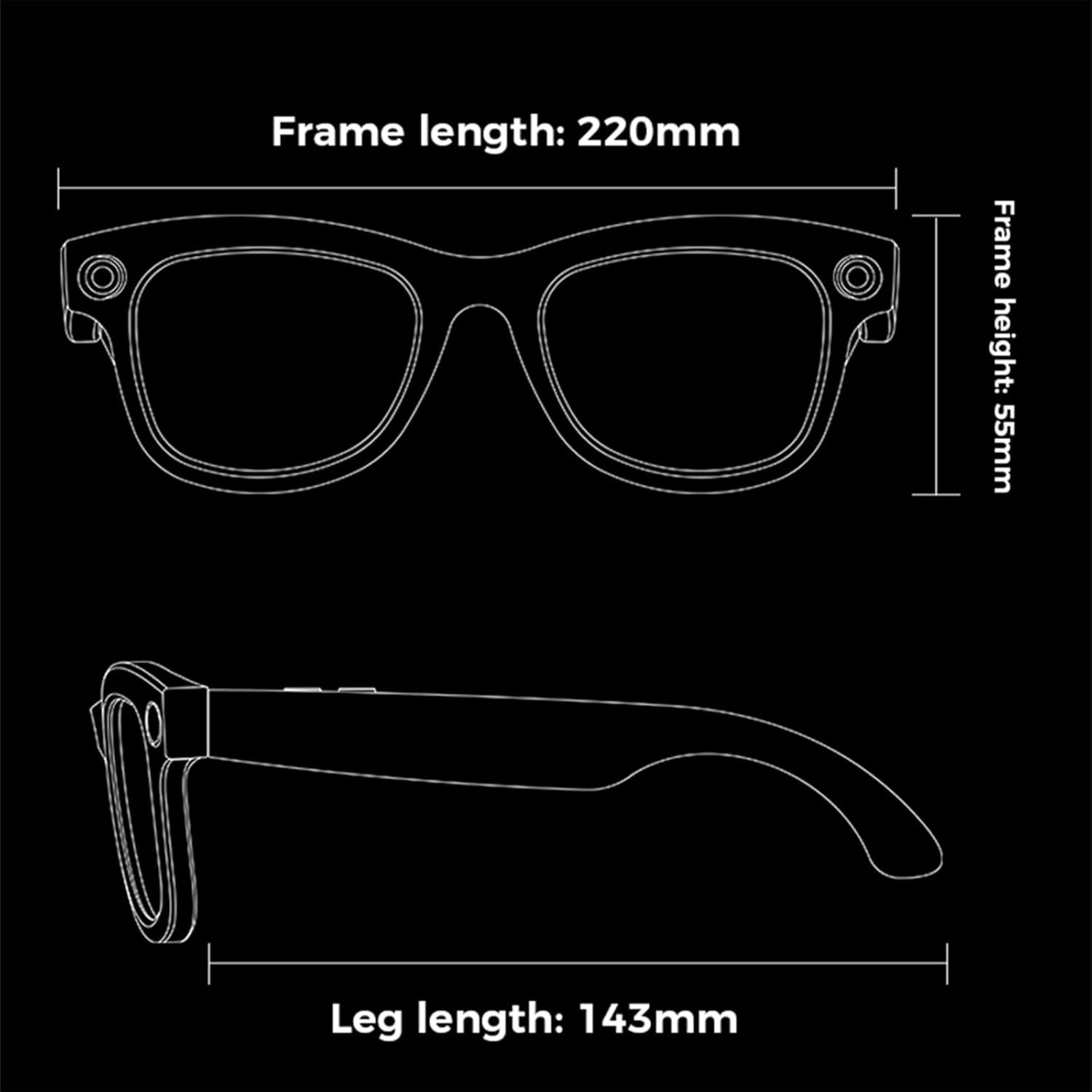 Intelligente AI-Kamera-Brille mit Echtzeit-Übersetzer & 3 Wechselgläsern - Image 7